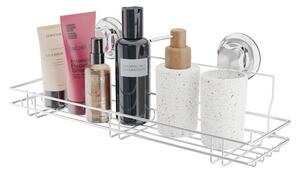 Samodržící kovová koupelnová polička ve stříbrné barvě Bestlock Bath – Compactor