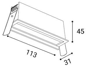 Led2 Zápustné LED svítidlo RIVA MINI WW 6, 10W, 113x31 mm, CCT Barva: Černá, Teplota světla: CCT 3000K/3500K/4000K, Stmívání a řízení: ON/OFF