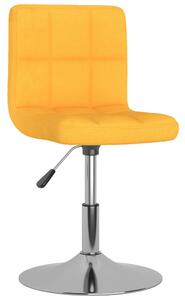 Otočná barová židle žlutá textil