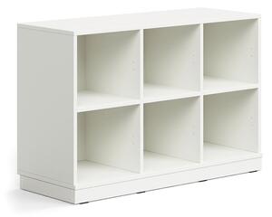 AJ Produkty Skříňka CASPER, 6 přihrádek, sokl, bílá