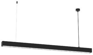 Závesné svietidlo Lungo, 1x čierne kovové tienidlo, (124 cm), b