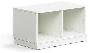 AJ Produkty Skříňka CASPER, 2 přihrádky, sokl, bílá
