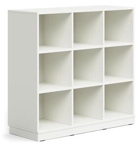 AJ Produkty Skříňka CASPER, 9 přihrádek, sokl, bílá