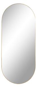 House Nordic Jersey Mirror Oval (Oválné zrcadlo s rámem mosazného vzhledu 35x80 cm)