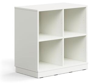 AJ Produkty Skříňka CASPER, 4 přihrádky, sokl, bílá