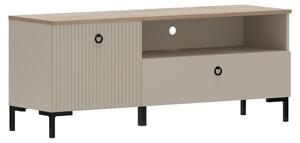 TV skříňka Denegacion 1 (šedohnědá + dub silverjack)