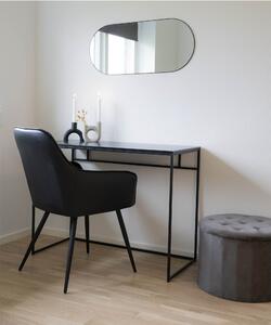 House Nordic Jersey Mirror Oval (Oválné zrcadlo s černým rámem 35x80 cm)