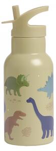 A Little Lovely Company - nerezová lahev na pití, 350 ml - dinosauři