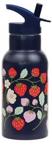 A Little Lovely Company - nerezová lahev na pití, 350 ml - jahody