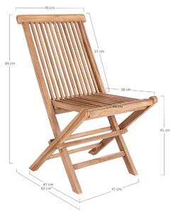 House Nordic Jídelní židle Toledo z teakového dřeva (Jídelní židle z teakového dřeva)