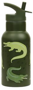 A Little Lovely Company - nerezová lahev na pití, 350 ml - krokodýl