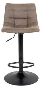 House Nordic Barová židle z mikrovlákna, světle hnědá s černými nohami (Hnědá)