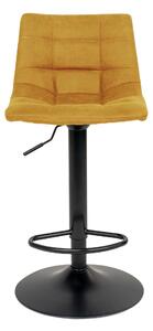 House Nordic Barová židle Middelfart (Barová židle v hořčicově žluté barvě s černými nohami)