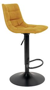House Nordic Barová židle Middelfart (Barová židle v hořčicově žluté barvě s černými nohami)