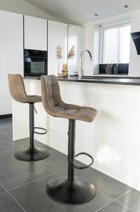 House Nordic Barová židle Middelfart (Barová židle ve světle hnědé barvě s černými nohami)