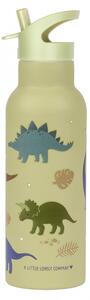 A Little Lovely Company - nerezová lahev na pití, 500 ml - dinosauři