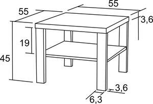 Bradop Konferenční stolek Lubko K116 | Provedení: W - wenge