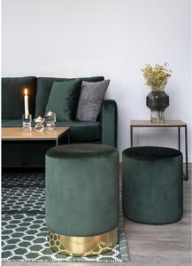 House Nordic Pohovka Firenze Lounge (Pohovka z tmavě zeleného sametu s černými nožkami\n151/83x219xH80 cm\nHN1006)