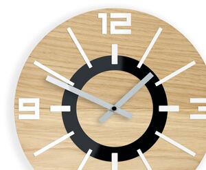 ModernClock Nástěnné hodiny Alladyn Wood hnědé