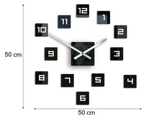 ModernClock 3D nalepovací hodiny Cube černé