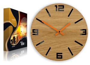 ModernClock Nástěnné hodiny Arabic hnědo-oranžové