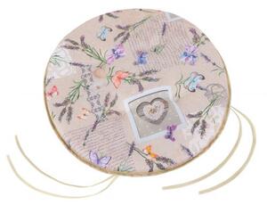 Bellatex Sedák EMA kulatý hladký - patchwork levandule, 40 cm