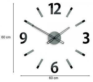 ModernClock 3D nalepovací hodiny Will šedo-černé