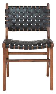 House Nordic Jídelní židle Perugia (Jídelní židle Perugia v přírodním teaku s černou kůží)