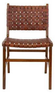 Jídelní židle Borg hnědá/teakové dřevo
