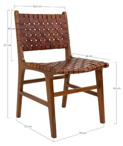 Nordic Experience Jídelní židle Borg hnědá/teakové dřevo