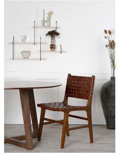 House Nordic Jídelní židle Perugia (Jídelní židle Perugia v teakovém dřevě s hnědou kůží)