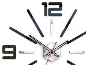 ModernClock 3D nalepovací hodiny Maxim černé