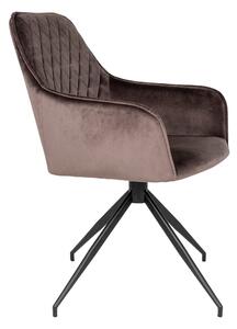 House Nordic Jídelní židle Harbo s otočným kloubem (Otočná židle z houbového sametu s černými nohami\nHN1208)