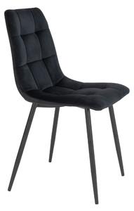 House Nordic Jídelní židle Middelfart (Židle z černého sametu s černými nohami\nHN1207)