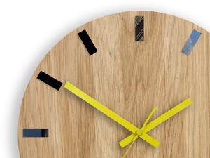 ModernClock Nástěnné hodiny Simple-Y hnědo-žluté