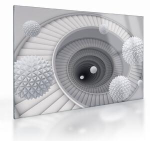 Skleněný obraz 3D abstrakce (70x50 cm)