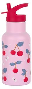 A Little Lovely Company - nerezová láhev na pití, 350 ml - třešně