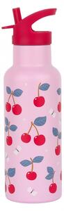 A Little Lovely Company - nerezová láhev na pití, 500 ml - třešně