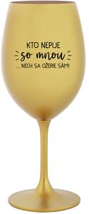 SA zlatá sklenice na víno 350 ml model 20169152 - Giftela