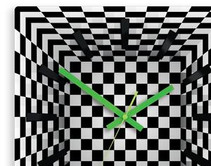 ModernClock Nástěnné hodiny Ilusion černo-bílé