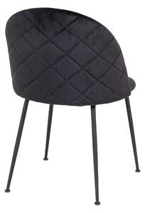 House Nordic Jídelní židle Geneve (Židle z černého sametu s černými nohami\nHN1207)