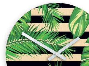 ModernClock Nástěnné hodiny Tropical černo-zelené
