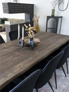 House Nordic Jídelní stůl, uzený olejovaný dub se zvlněným okrajem, připravený k rozšíření\n95x240x75 cm (Přírodní)