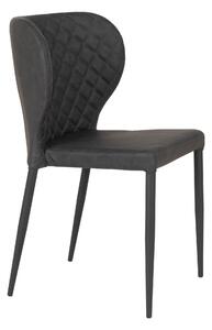 House Nordic Jídelní židle z PU, tmavě šedá s černými nohami, HN1221 (Šedá)