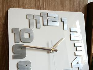 ModernClock Nástěnné hodiny Logic bílo-šedé