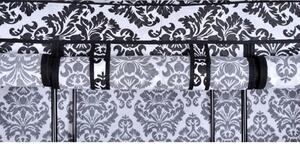 TZB Textilní skříň Mira s 10 policemi - černo-bílá