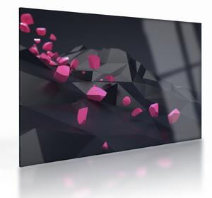 Skleněný obraz 3D abstrakce (70x50 cm)