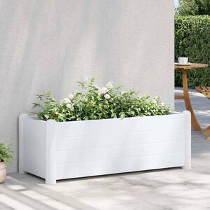 Vyvýšený záhon PP bílý 100 x 43 x 35 cm 313975