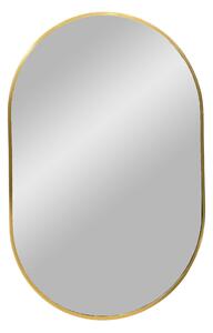 Zlaté oválné nástěnné zrcadlo Vardar 50x80 cm