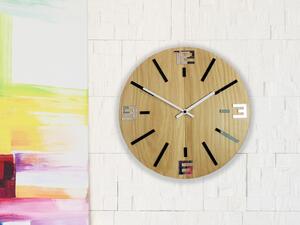 ModernClock Nástěnné hodiny Sheen Wood hnědo-černé